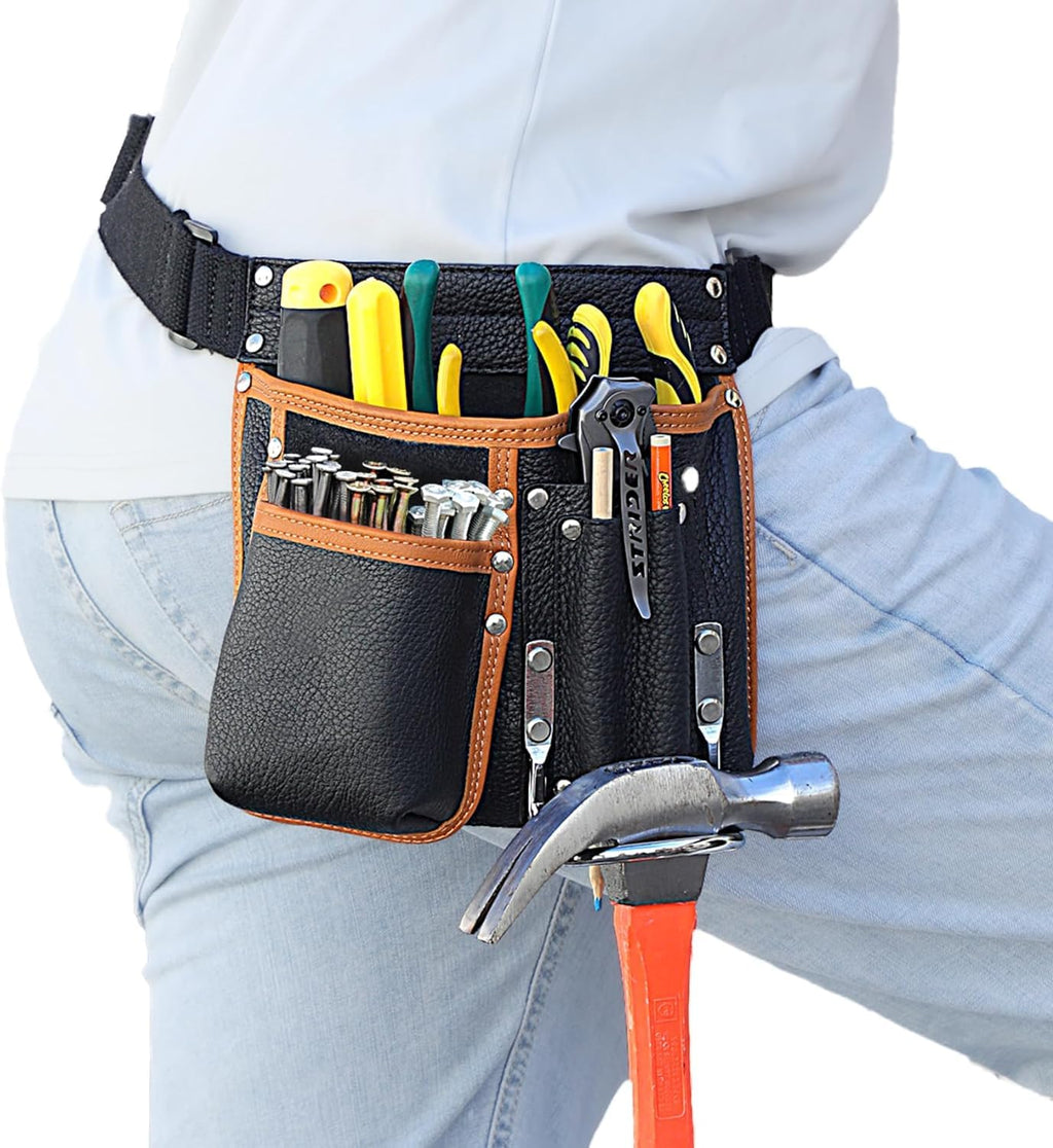 Genuine Leather Adjustable Tool Belt Pouch A68403