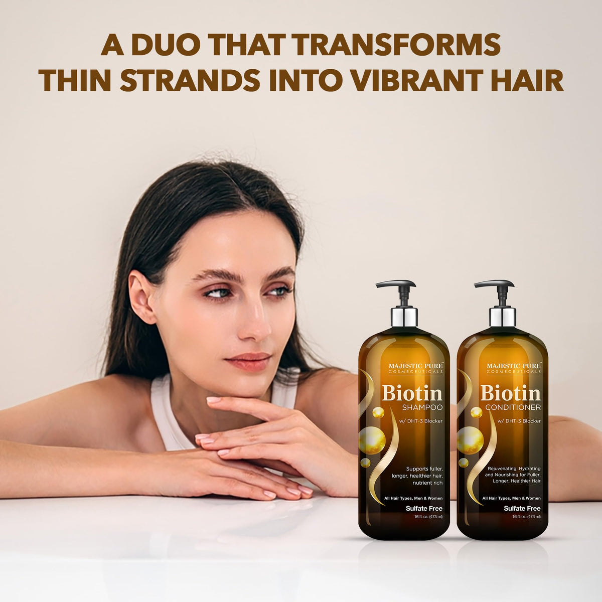 Biotin Shampoo and Conditioner Set 2x16 Fl oz C2023