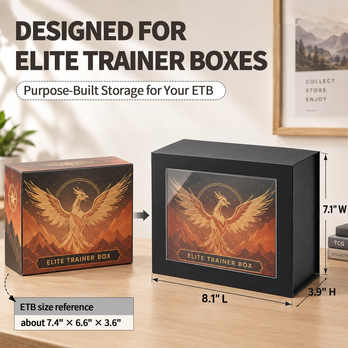 Black Cardboard Magnetic Display Box 4 Pack A125