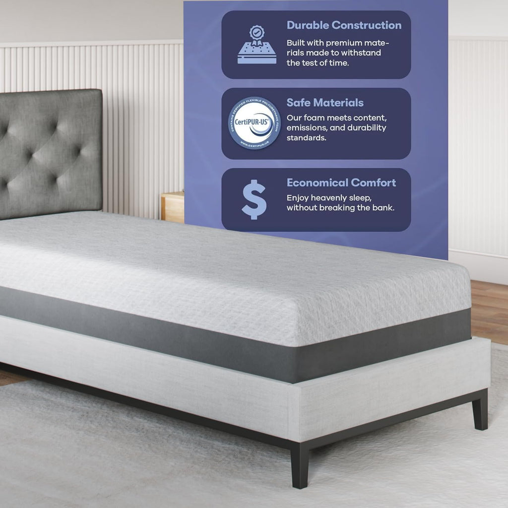 8 Inch Twin Gel Memory Foam Mattress Y796