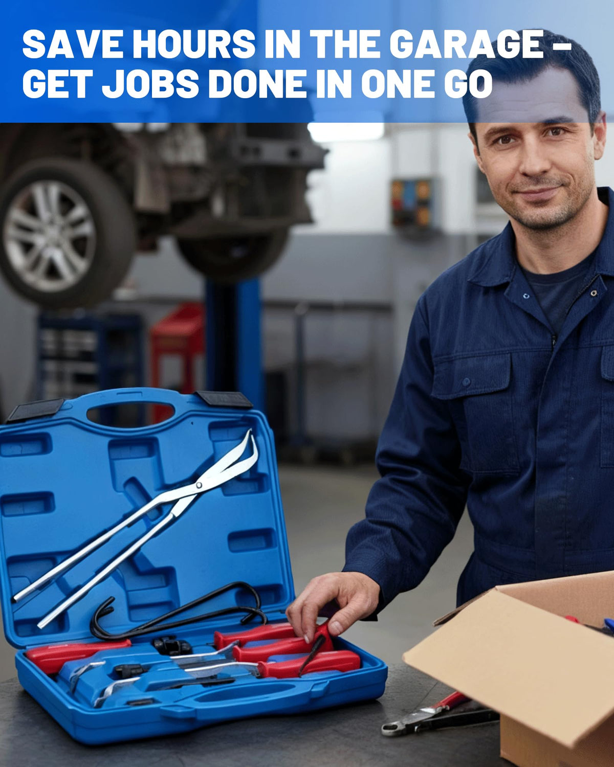 10-Piece Drum Brake Tool Kit with Case & Gloves O71106