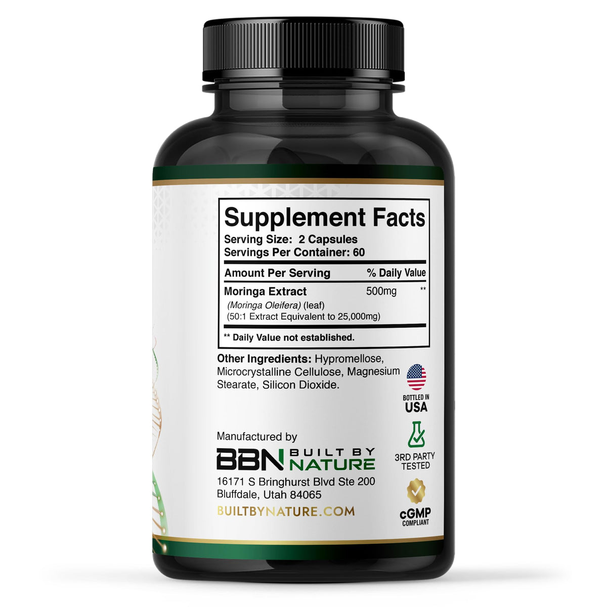 Moringa Supplement 500mg 120 Capsules J380