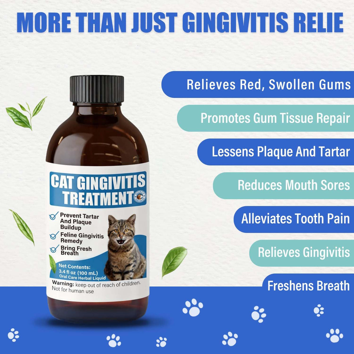 Cat Gingivitis Treatment Liquid 100ml Dental Care L557