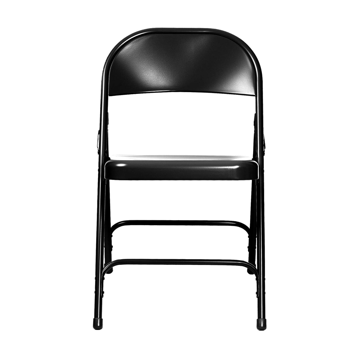 Black Steel Folding Chairs 4-Pack Q358
