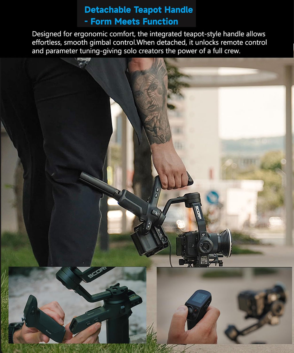 3-Axis Gimbal Stabilizer with AI Tracking and Detachable Handle S60135