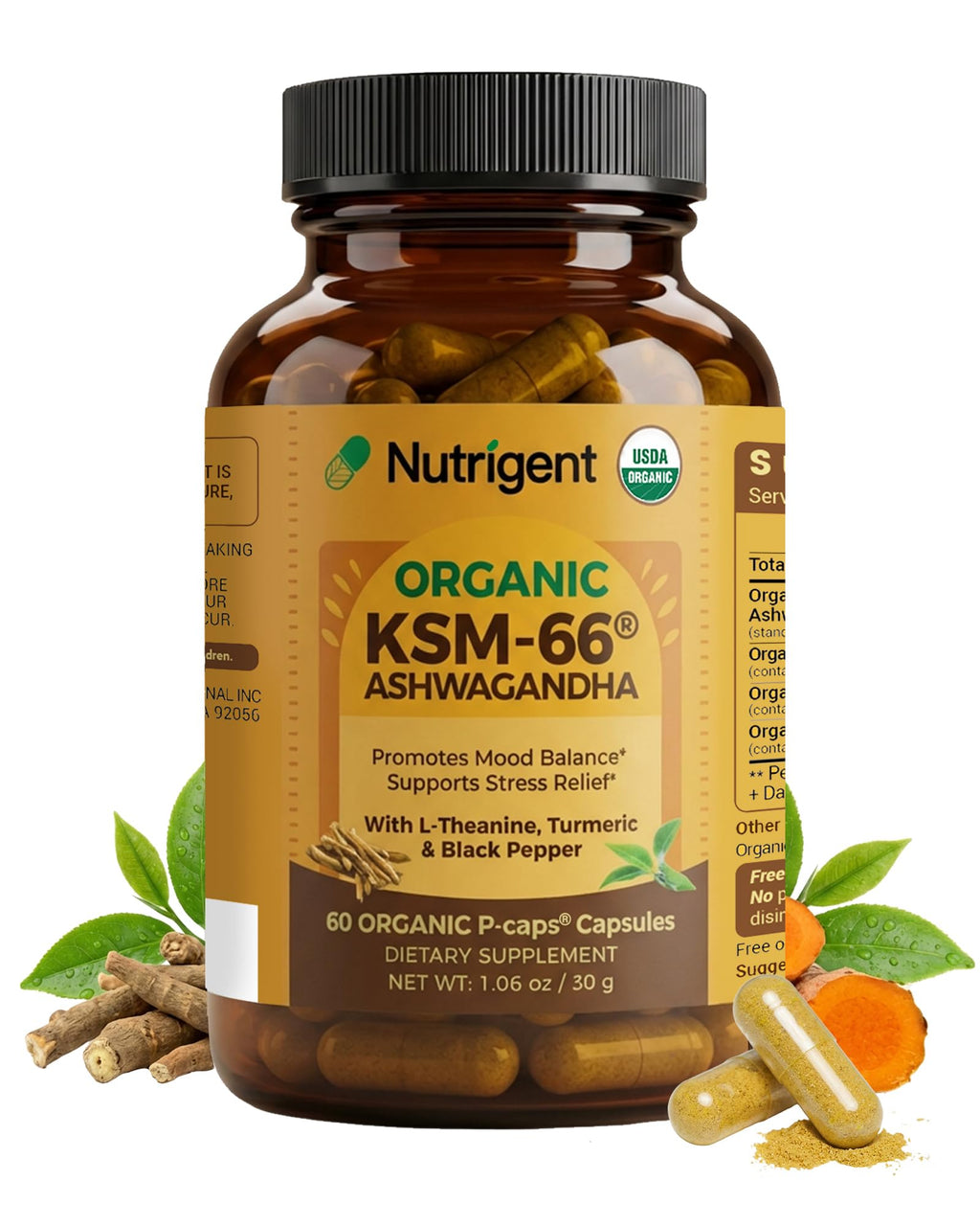 Organic Ashwagandha 600mg Capsules M38255