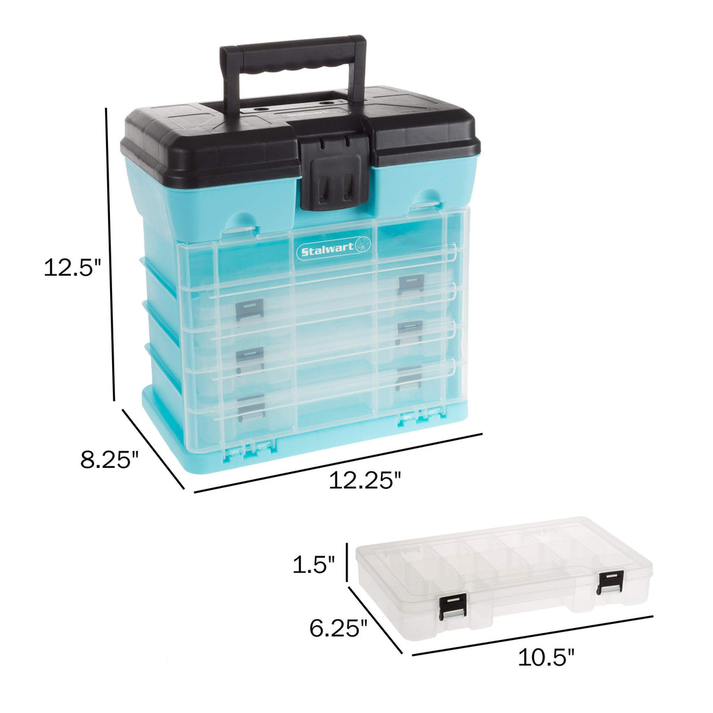 Light Blue Small Parts Organizer Box W5367