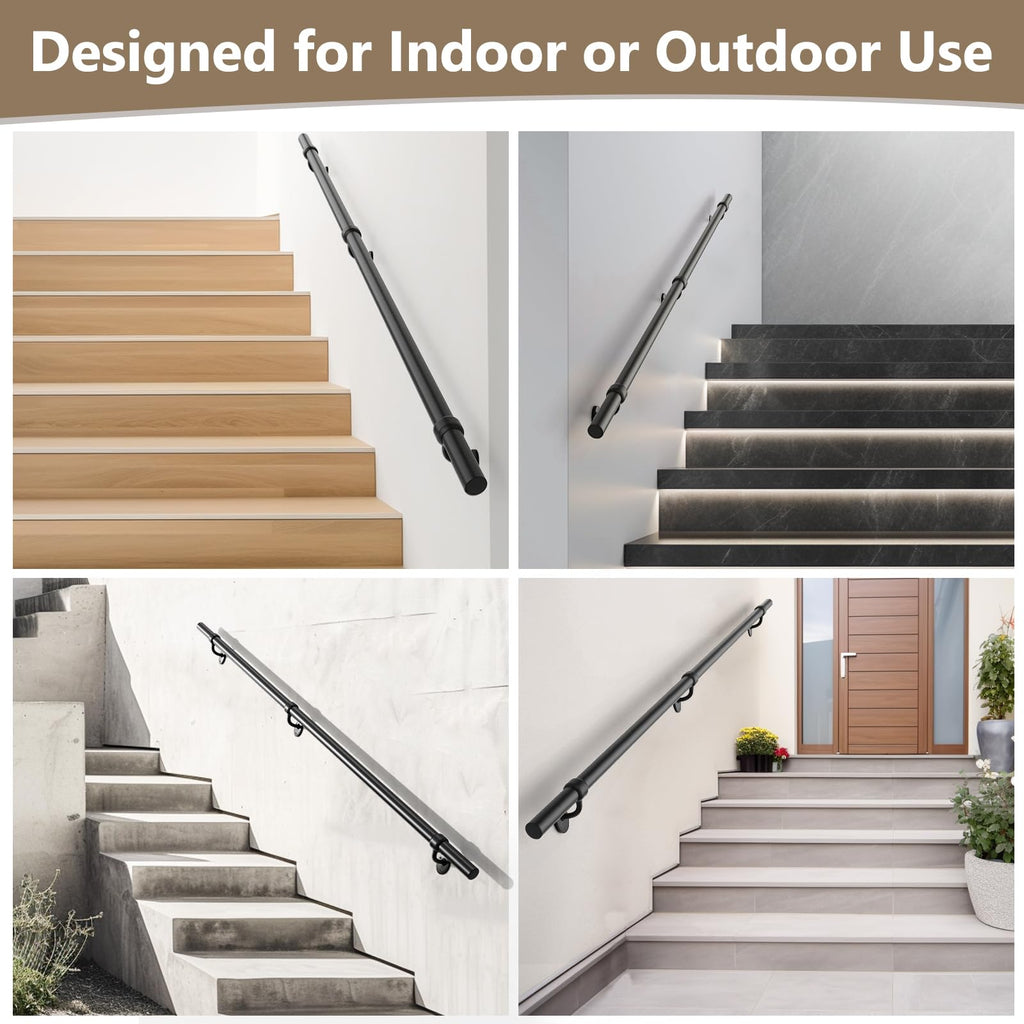 6 Feet Round Aluminum Stair Railing I8614