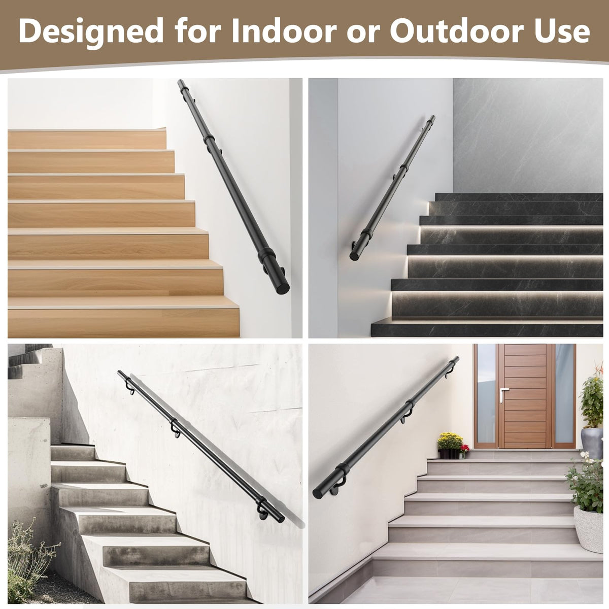 6 Feet Round Aluminum Stair Railing I8614