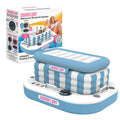 Inflatable Floating Cooler with Lid, Bluetooth Speaker, 6 Cup Holders, 24 Can Capacity Q176