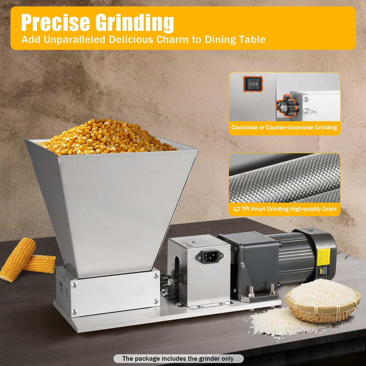 110V 60W Stainless Steel Grain Mill G462498