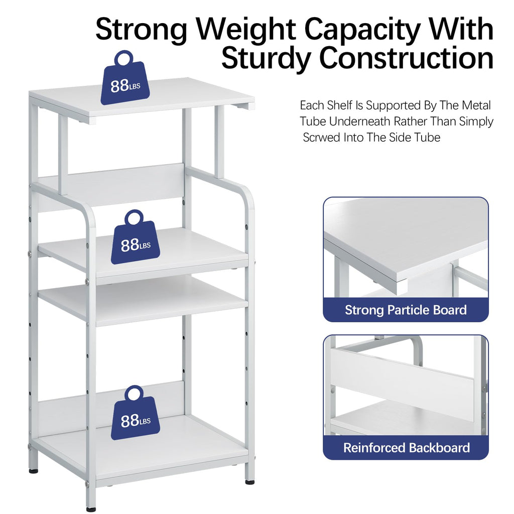4-Tier Printer Stand with Storage Shelf Z16345