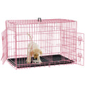 Folding Metal Dog Crate with Tray & Divider C548313