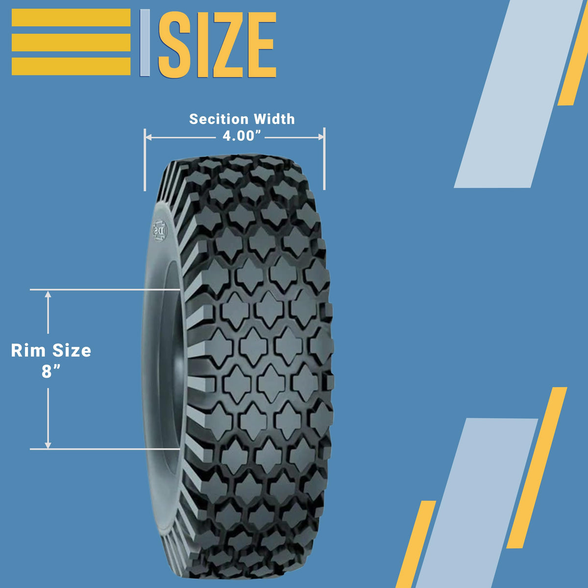 4.80/4.00-8 Tubeless Stud Tires H473309