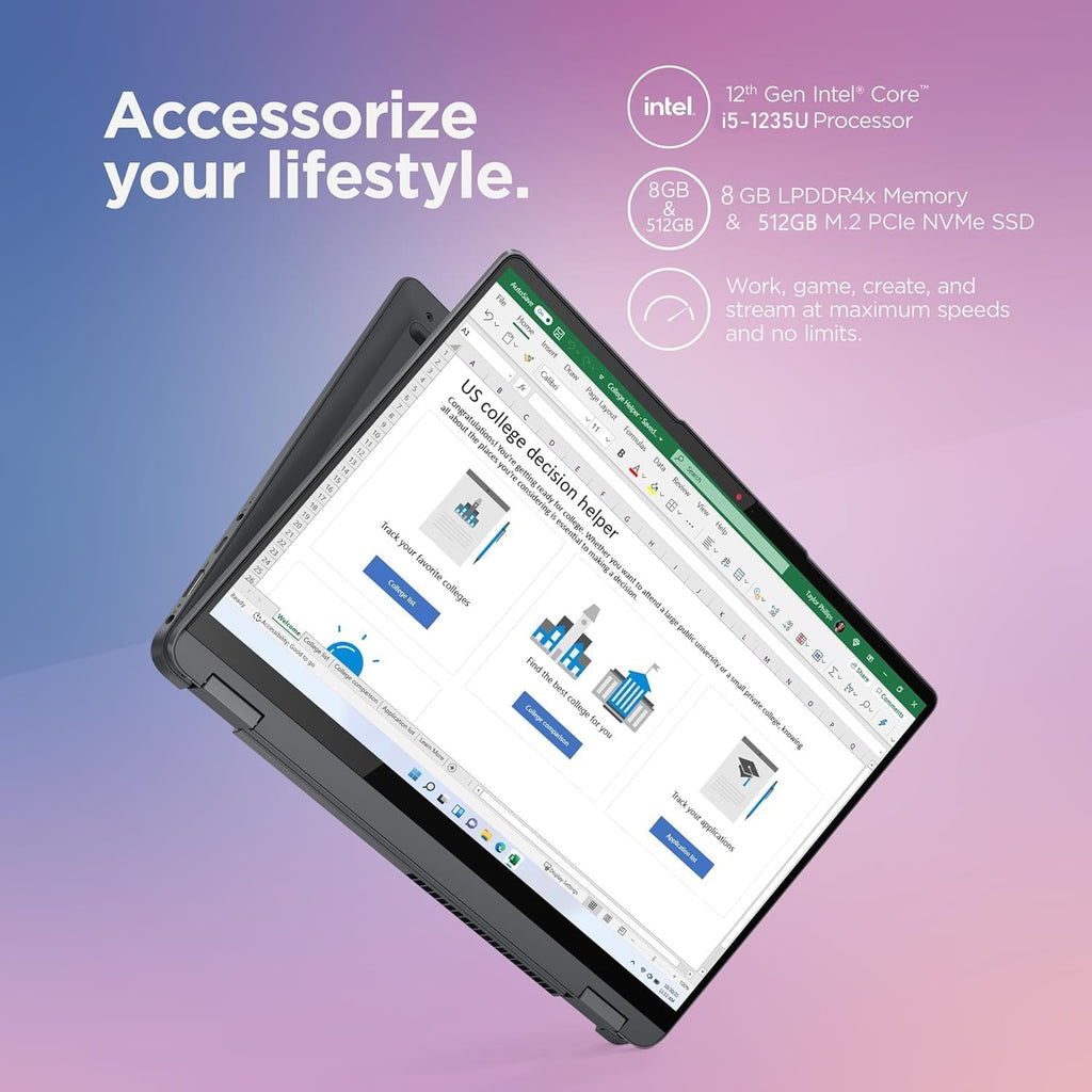 14" FHD IPS Touchscreen 2-in-1 Laptop, Intel Core i5, 8GB RAM 512GB SSD K6549