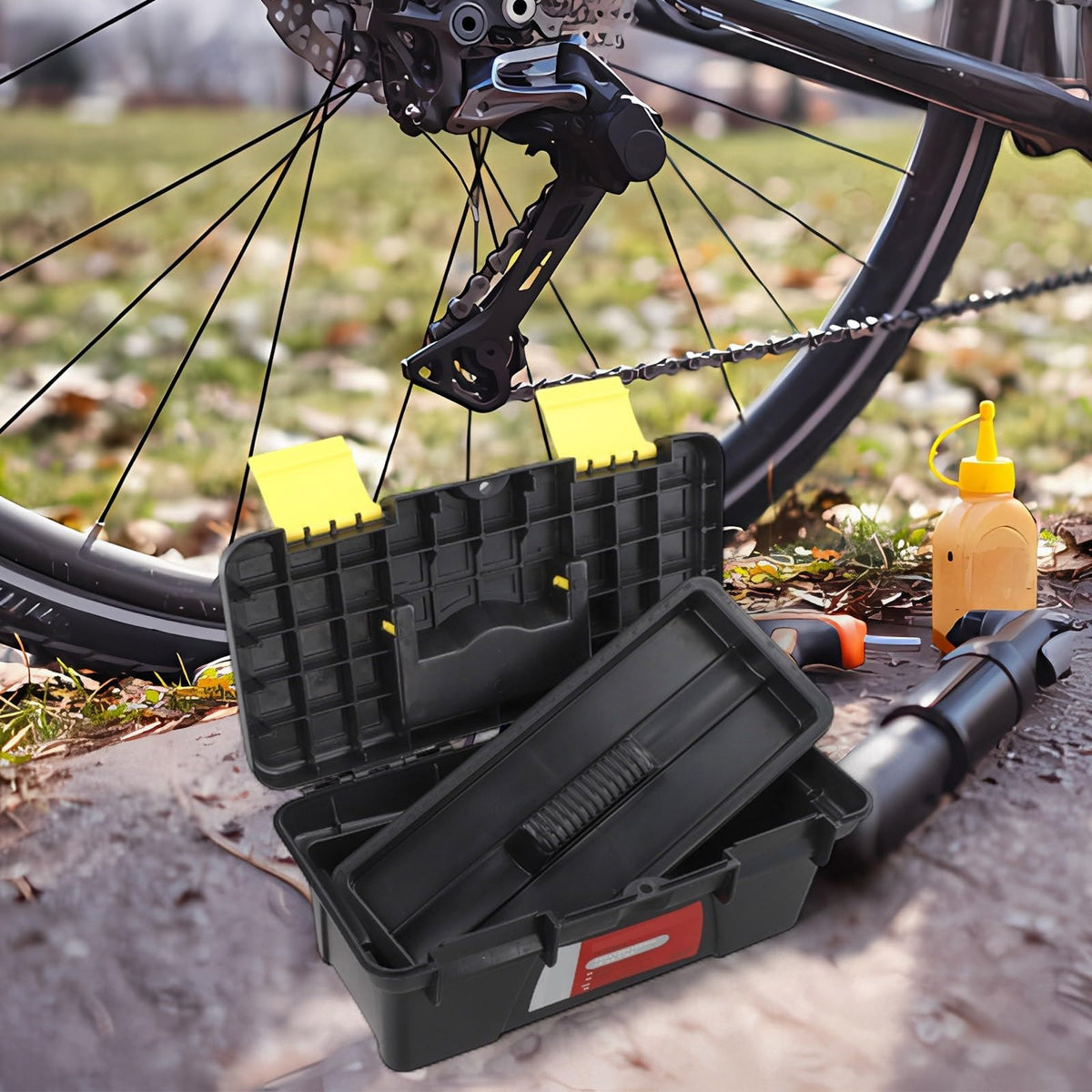 10 Inch Portable Plastic Toolbox with Two Layer Storage A269533