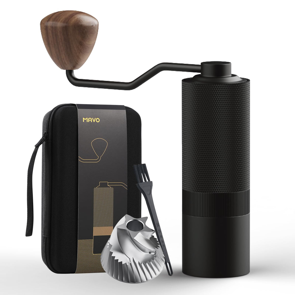 Manual Coffee Grinder 25g Stainless Steel Conical Burr Black M875