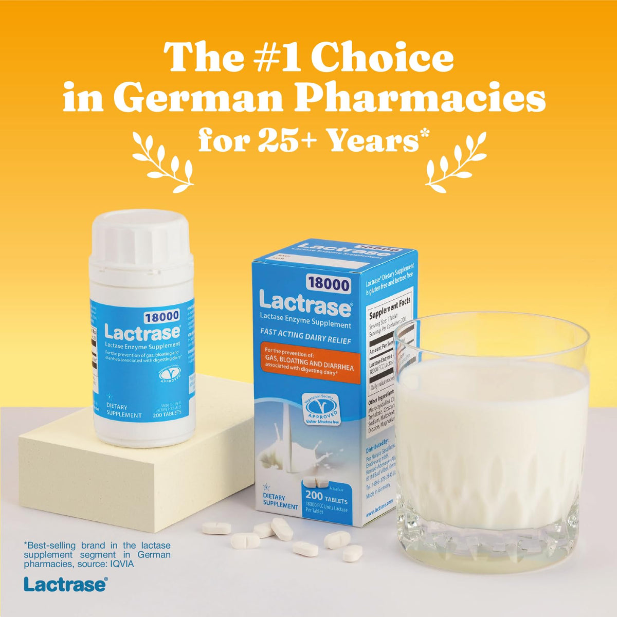 Extra Strength 18,000 FCC Lactase Units 200 Fast-Acting Pills H31066