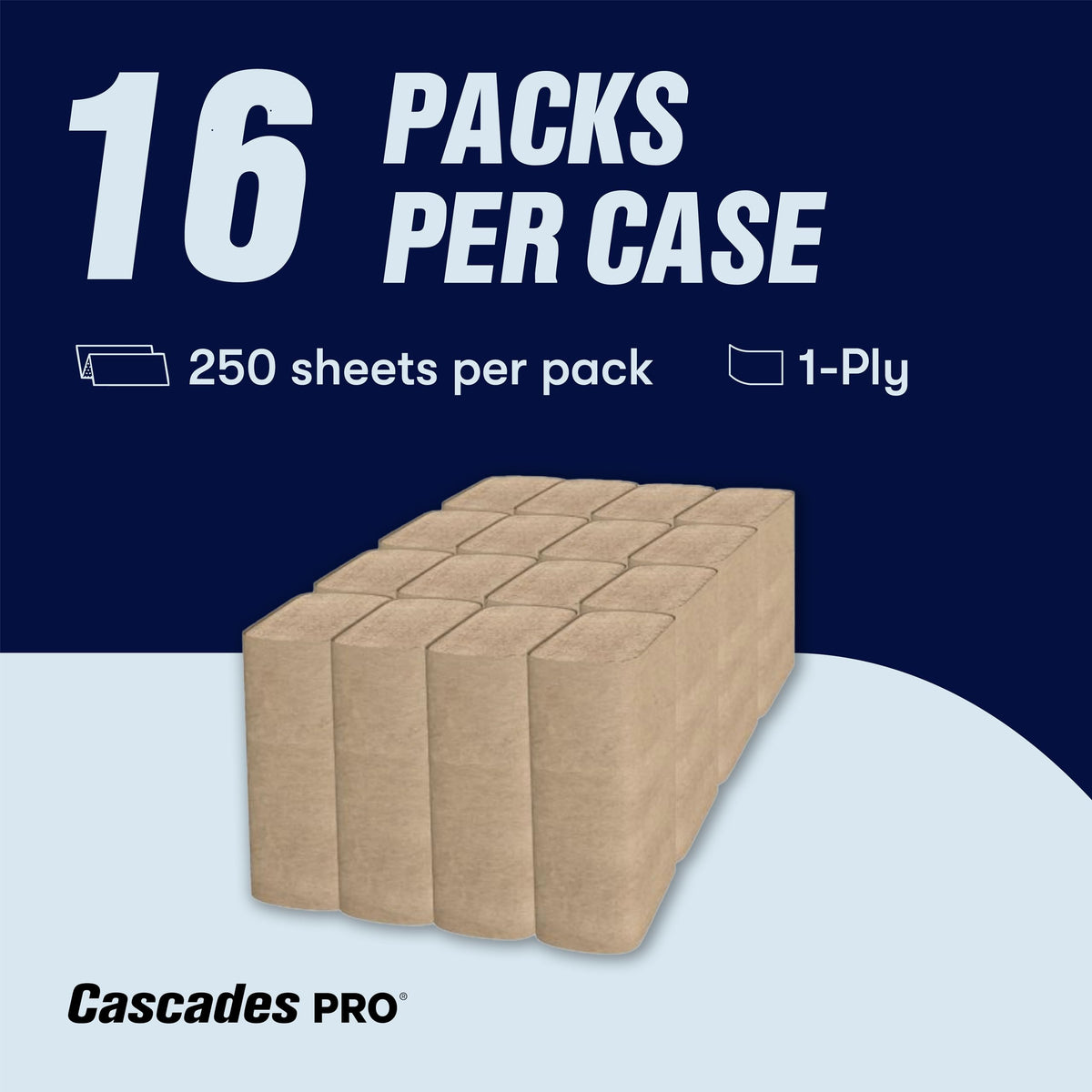 Multifold Paper Towels 250 Sheets 16 Packs Natural Brown A325