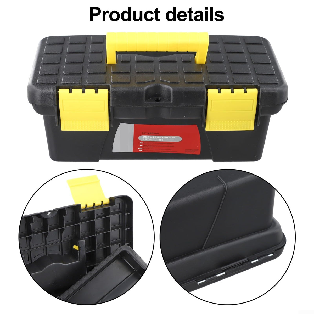10 Inch Portable Plastic Toolbox with Two Layer Storage A269533