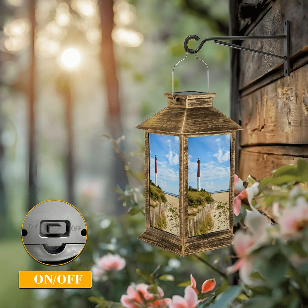Solar Lantern Outdoor Waterproof LED Hanging Tabletop Lamp O3703