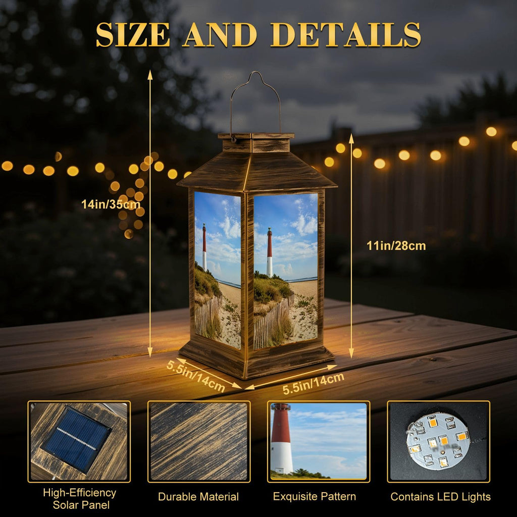 Solar Lantern Outdoor Waterproof LED Hanging Tabletop Lamp O3703