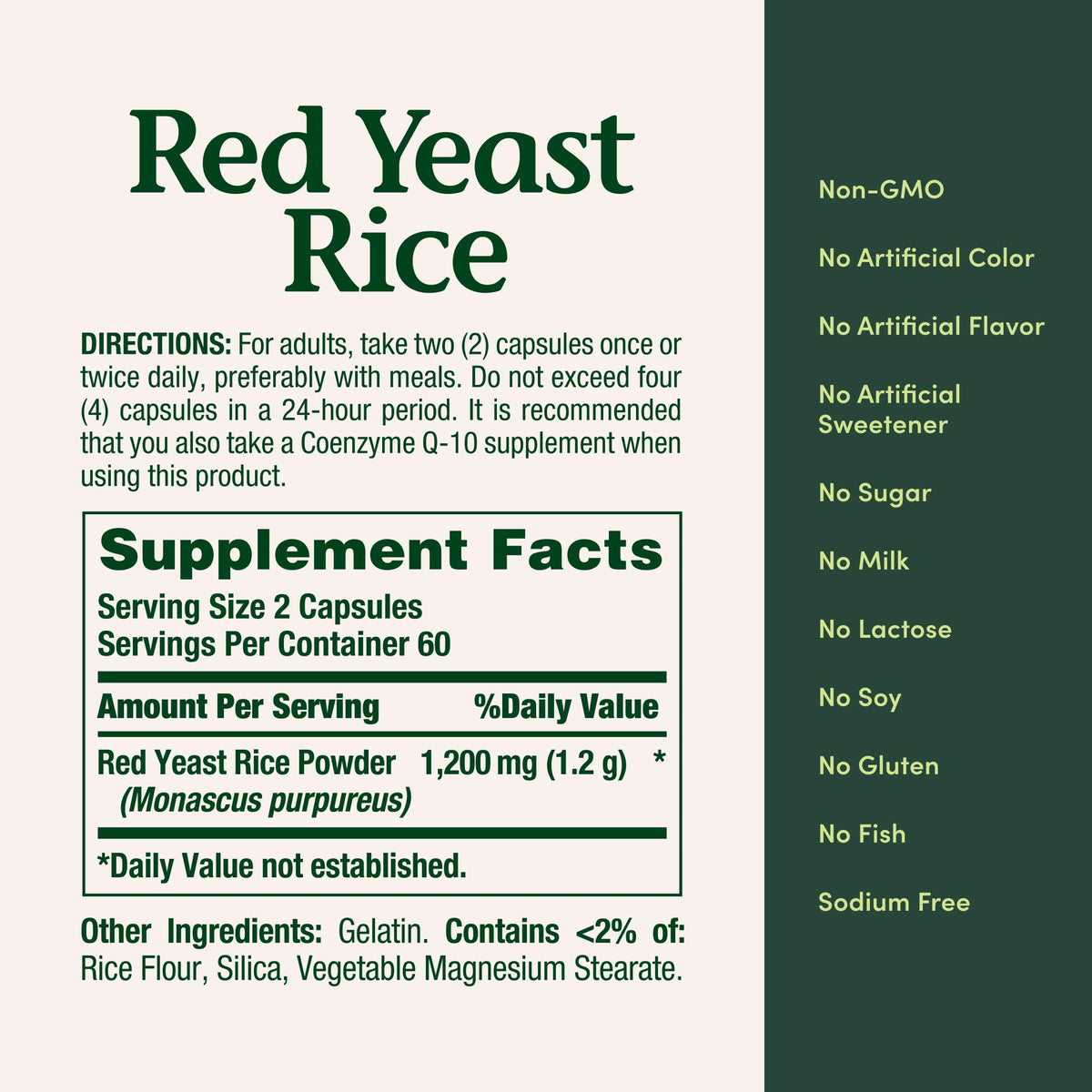 Red Yeast Rice Herbal Supplement Z652277