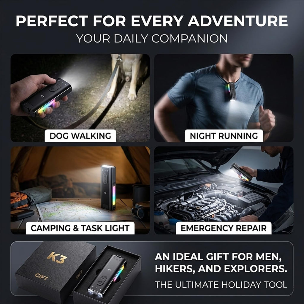 800 Lumens Rechargeable EDC Keychain Flashlight with UV & Red LED J9149