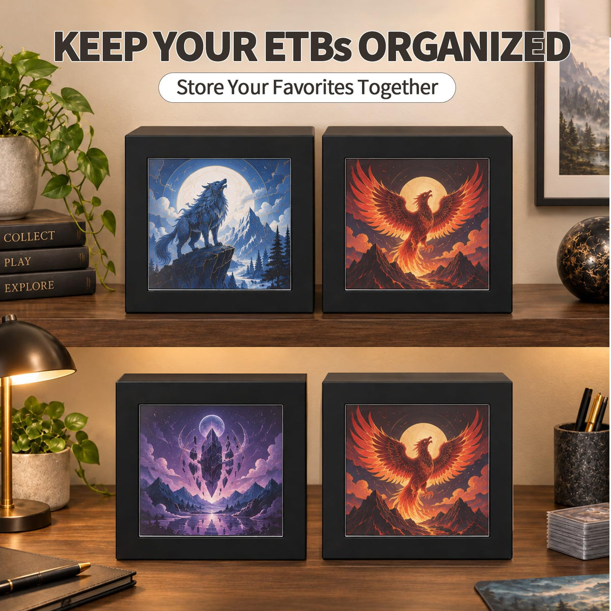 Black Cardboard Magnetic Display Box 4 Pack A125