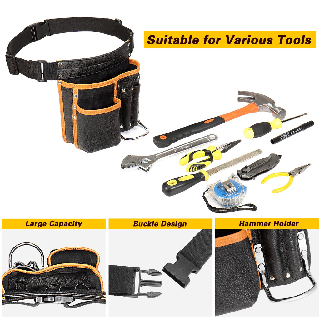 Genuine Leather Adjustable Tool Belt Pouch A68403
