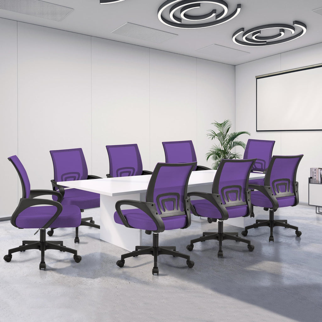 Purple Adjustable Swivel Mesh Office Chair Y39661