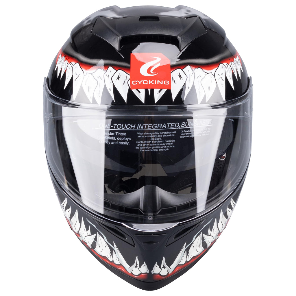 Modular Flip Up Full Face Motorcycle Helmet with Dual Visor M1054