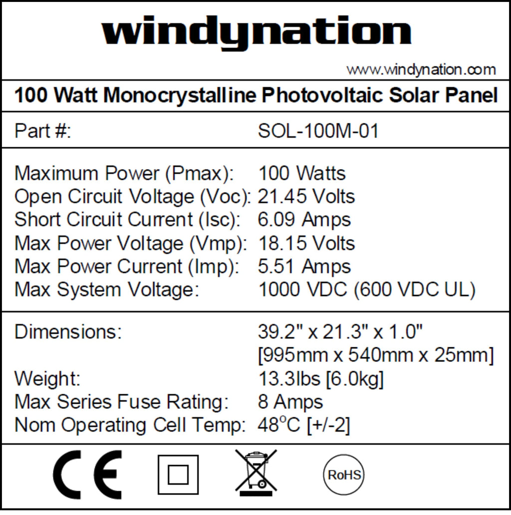 300 Watt Monocrystalline Solar Panel Kit with 1500W Power Inverter and 200ah AGM Battery T34133