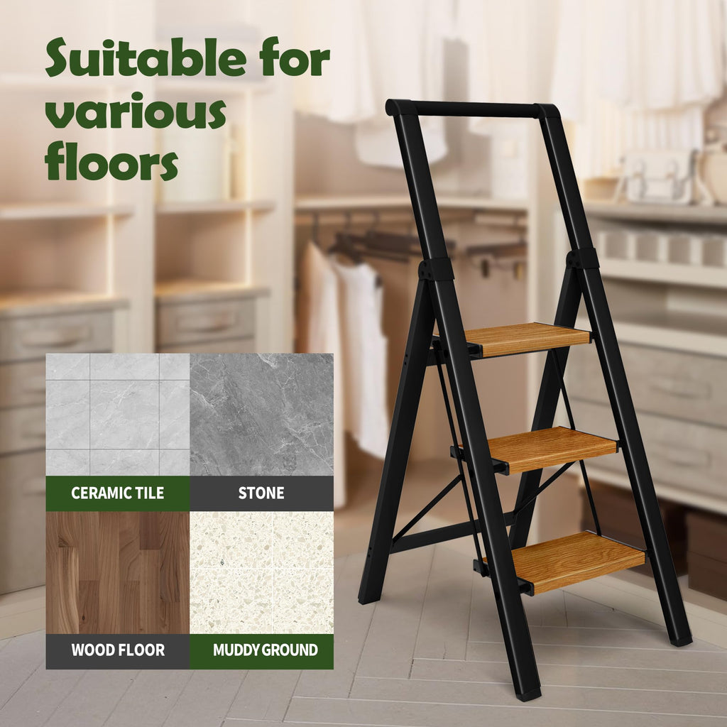 3 Step Aluminum Foldable Step Stool I58191