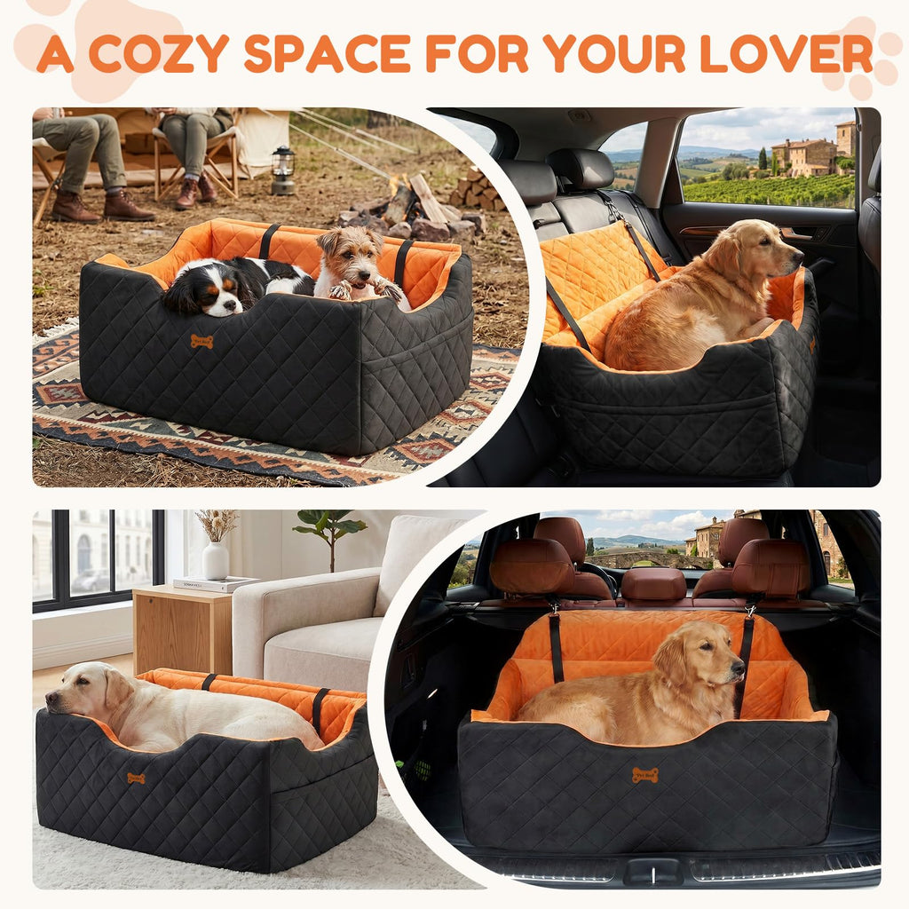Dog Car Seat up to 55 lbs Black D195