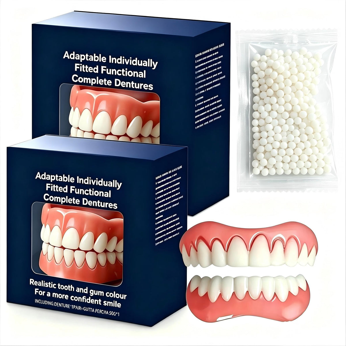Adjustable Silicone Full-Mouth Denture Set G701