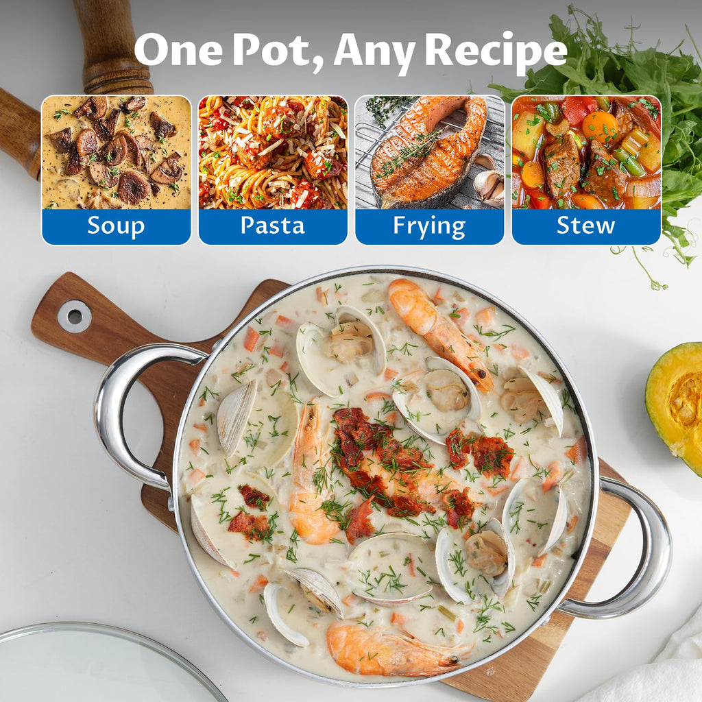 6 Quart Nonstick Stock Pot with Lid C6812