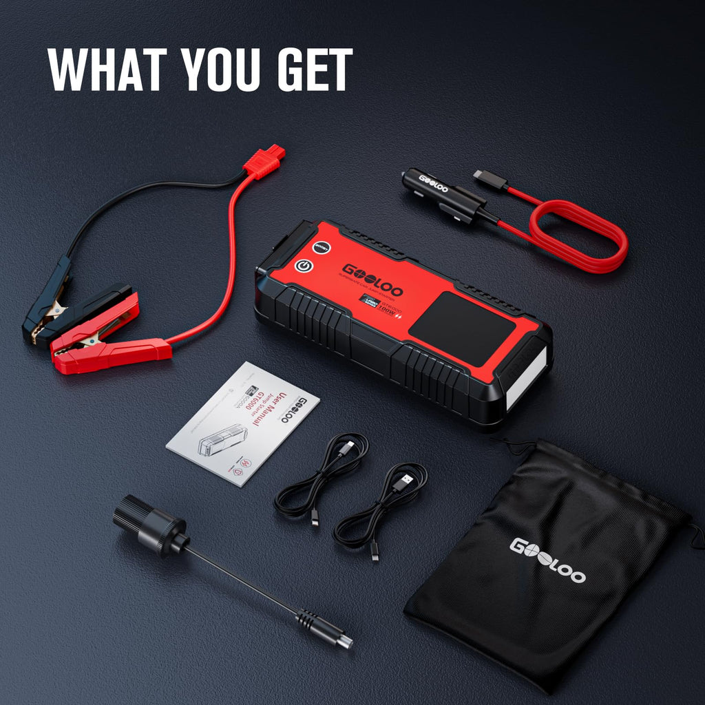 6000A 12V Jump Starter with 100W Fast Charge H540