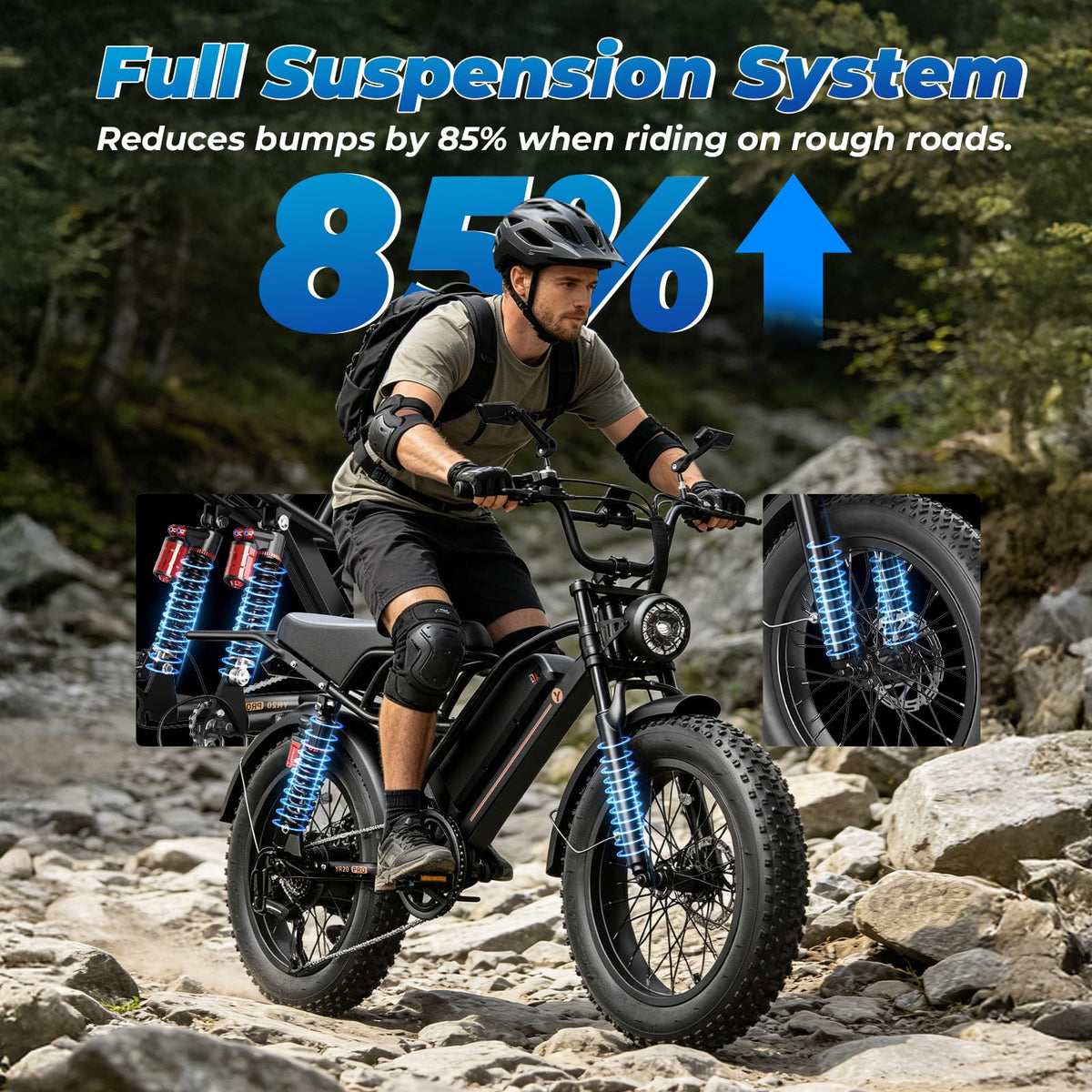 Electric Bike, 3000W Peak, 90 Miles & 38MPH H9068