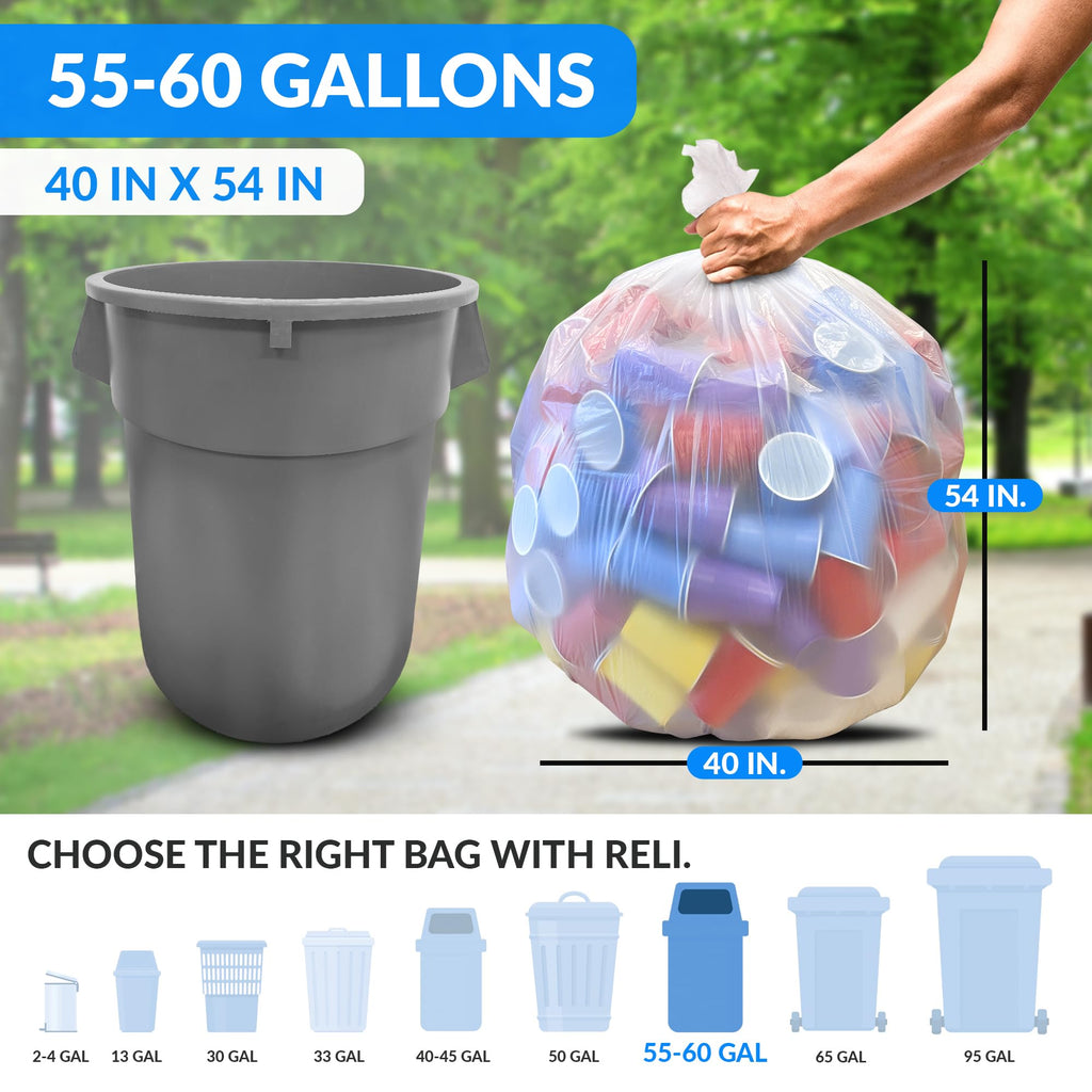 55-60 Gallon Heavy Duty Trash Bags I603