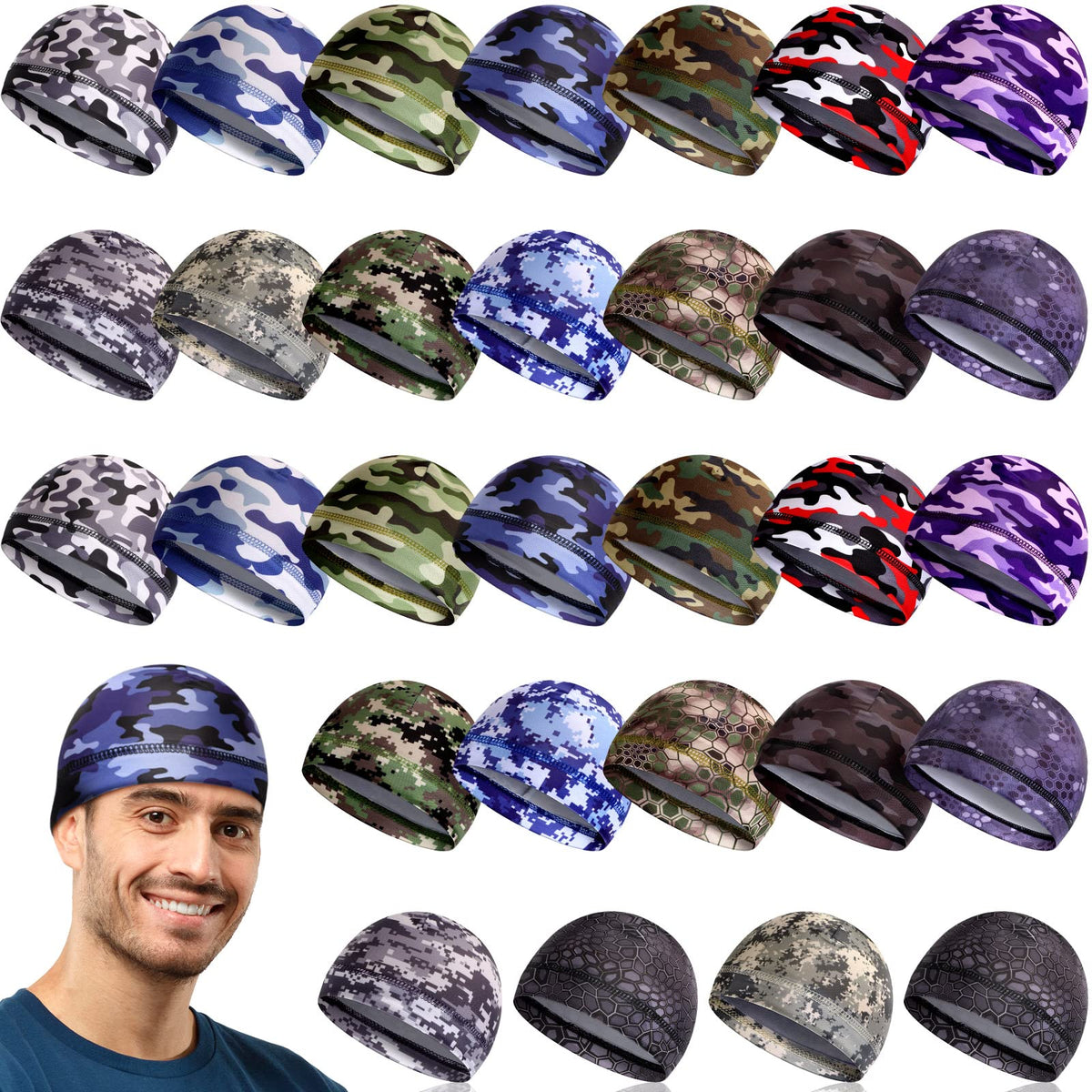 30 Pcs Cooling Skull Cap S571