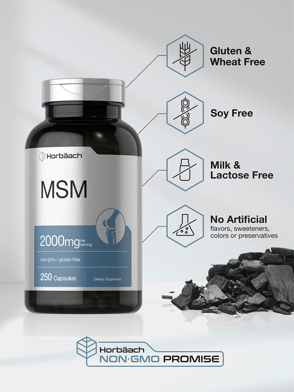 MSM Methylsulfonylmethane 2000mg 250 Capsules U908