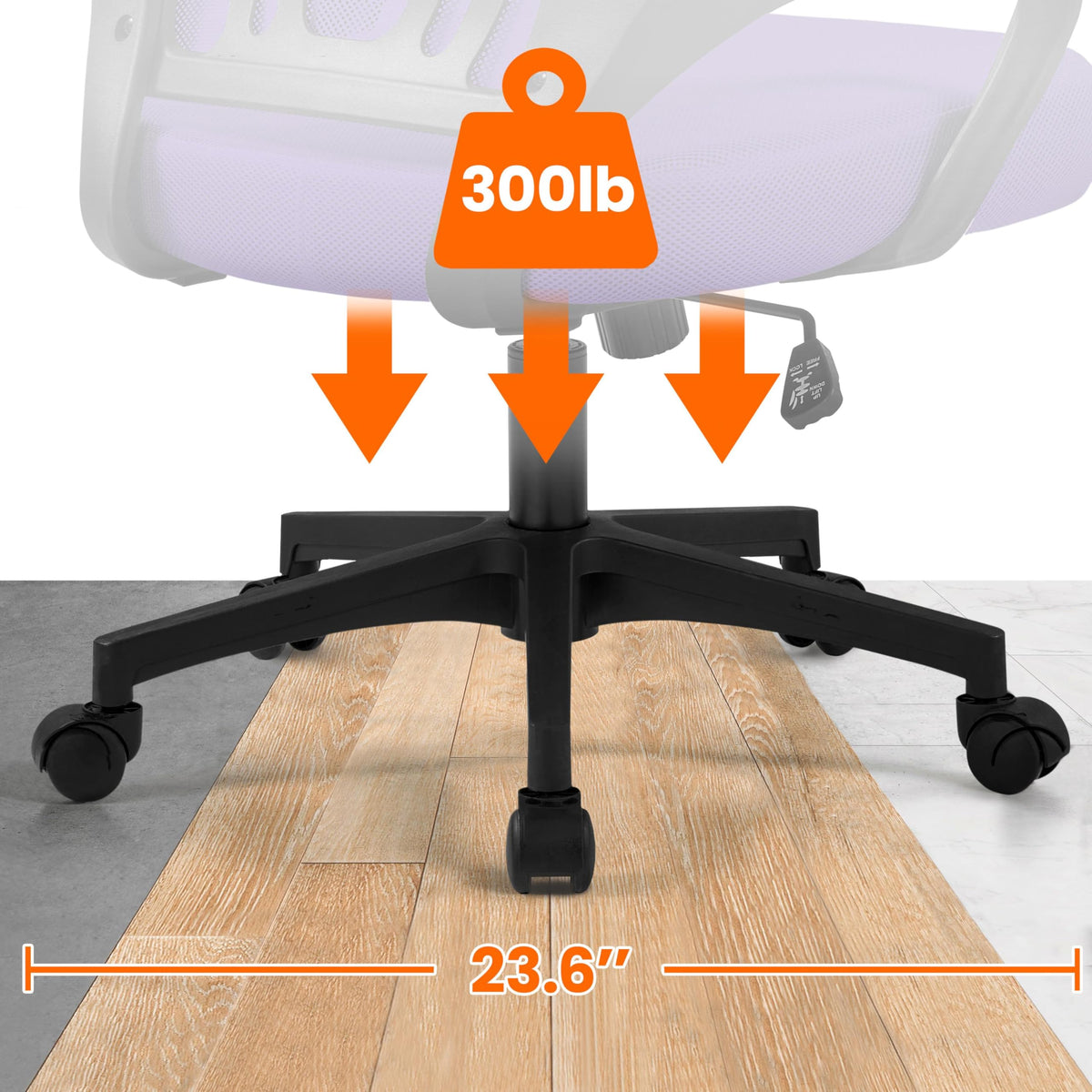 Purple Adjustable Swivel Mesh Office Chair Y39661