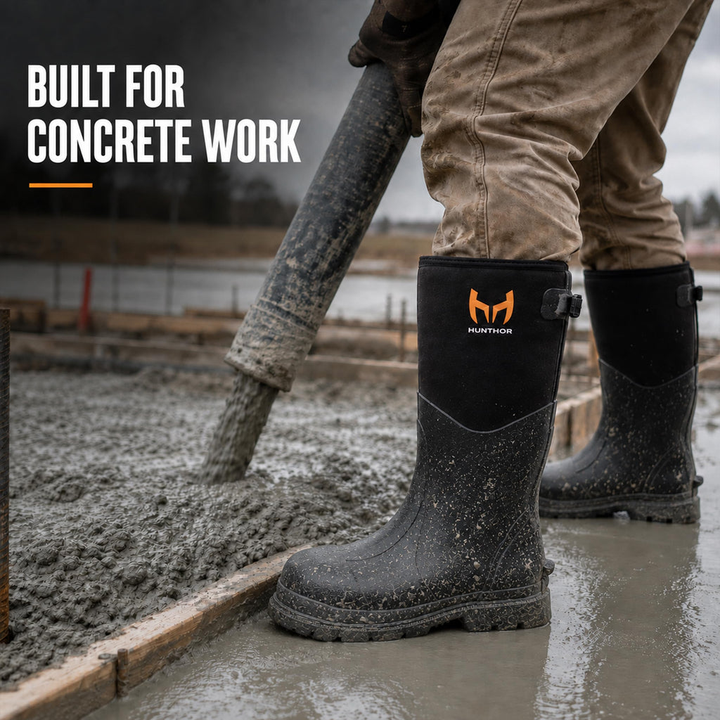 Steel Toe Rubber Work Boots I64096