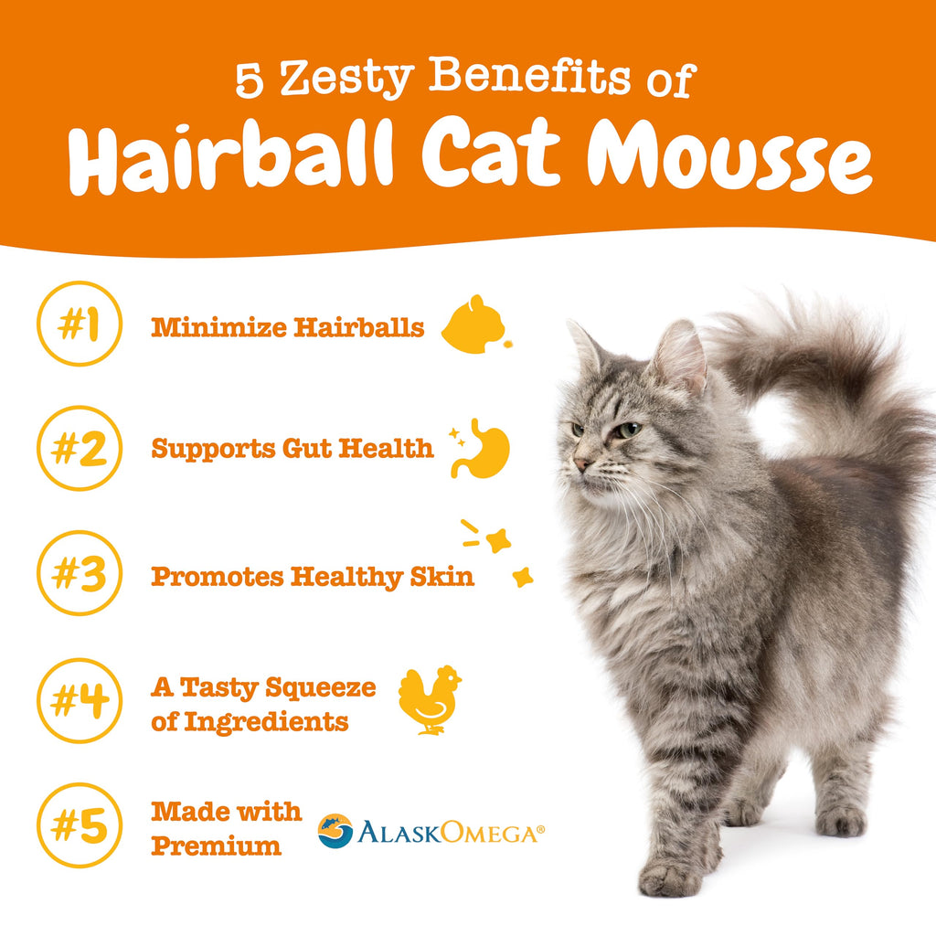 Chicken Omega 3 Cat Hairball Mousse 14 Ct K973