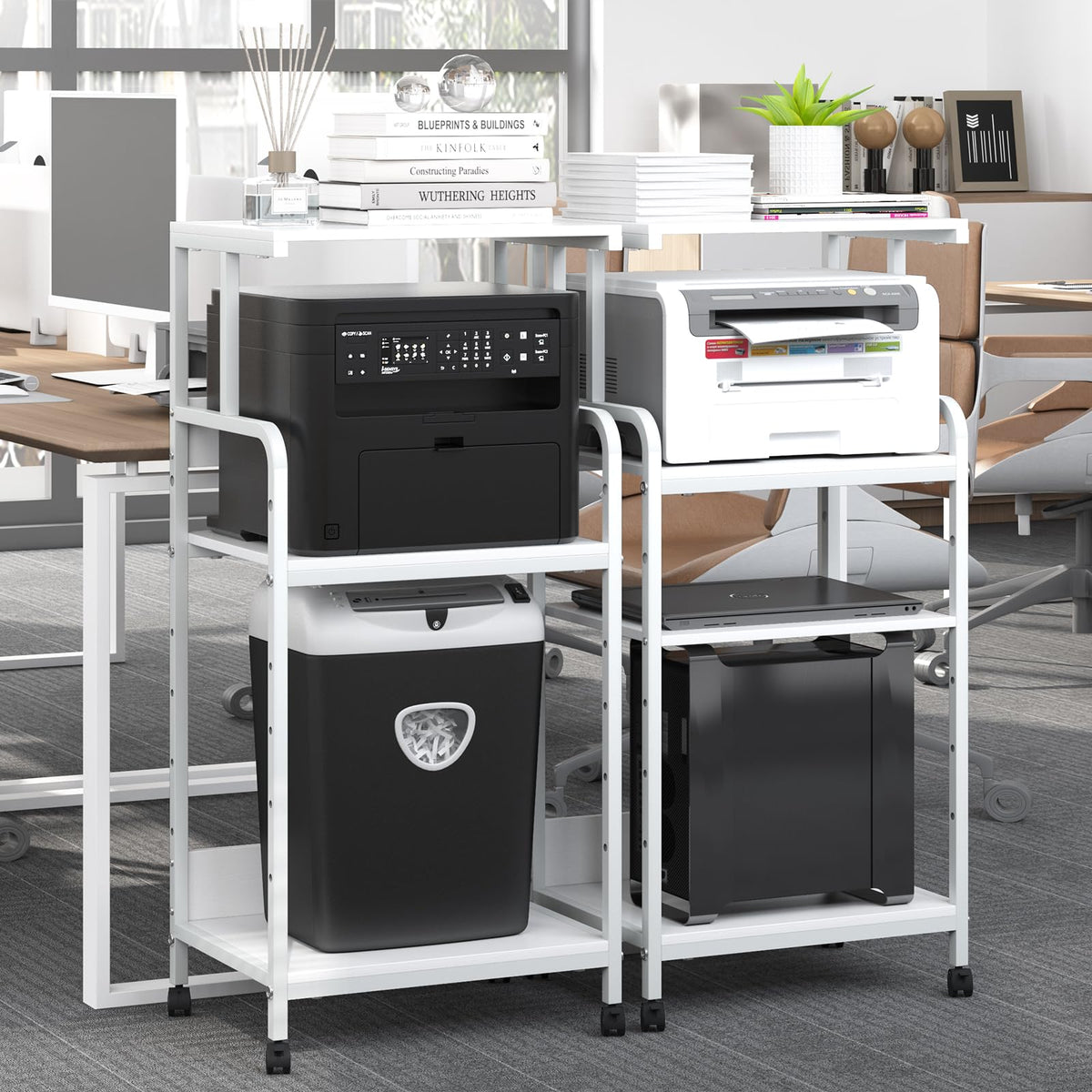 4-Tier Printer Stand with Storage Shelf Z16345