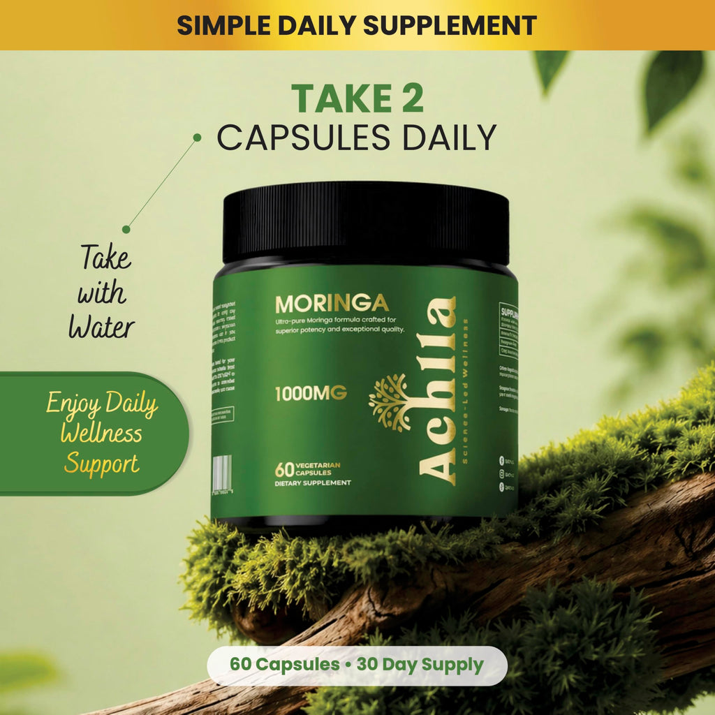 Organic Moringa Leaf 1000mg 60 Capsules E9048