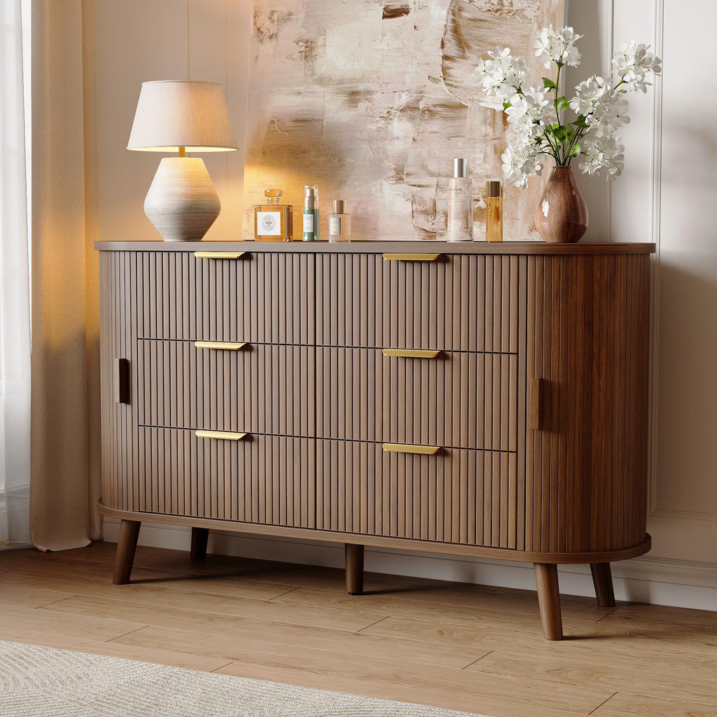Fluted 6 Drawer Dresser X3035