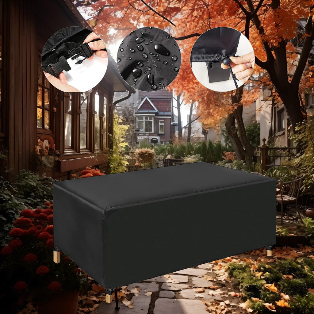 Black 420D Oxford Waterproof Patio Table Cover G999375