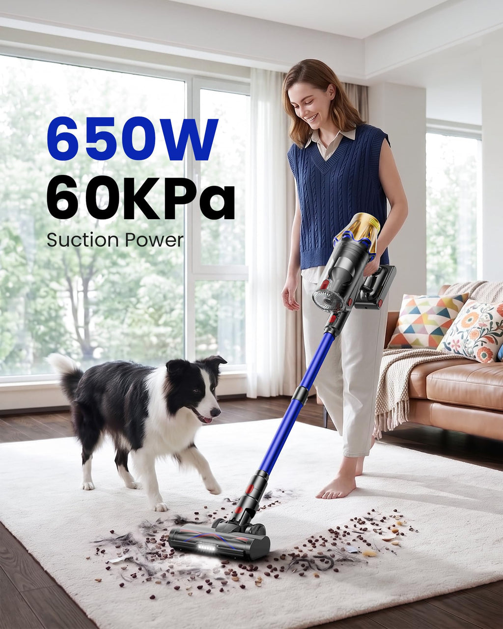 650W 60KPA Cordless Stick Vacuum Cleaner E899229